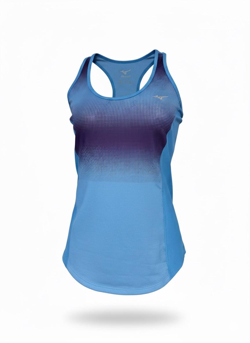 Camiseta tirantes mujer celeste/morado